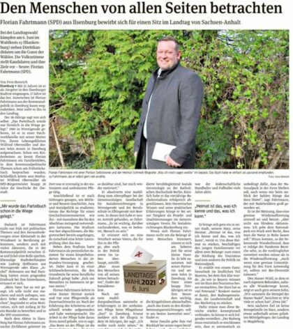 Screenshot Volksstimmeartikel